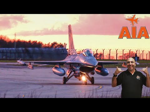 Watch The Belgian F16s Taxi to its Parking Spot in Breathtaking Sunset! during Cobra Warrior