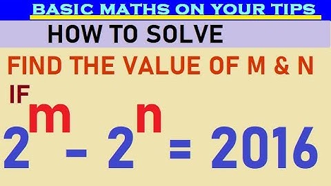 Math Olympiad Problem | Challenging Algebra Problem |How to solve System of Equation | 2^m-2^n=2016