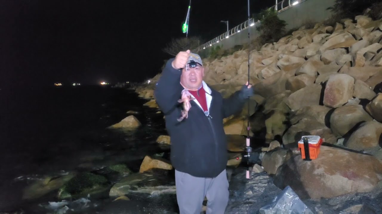울산 겨울밤 볼락낚시