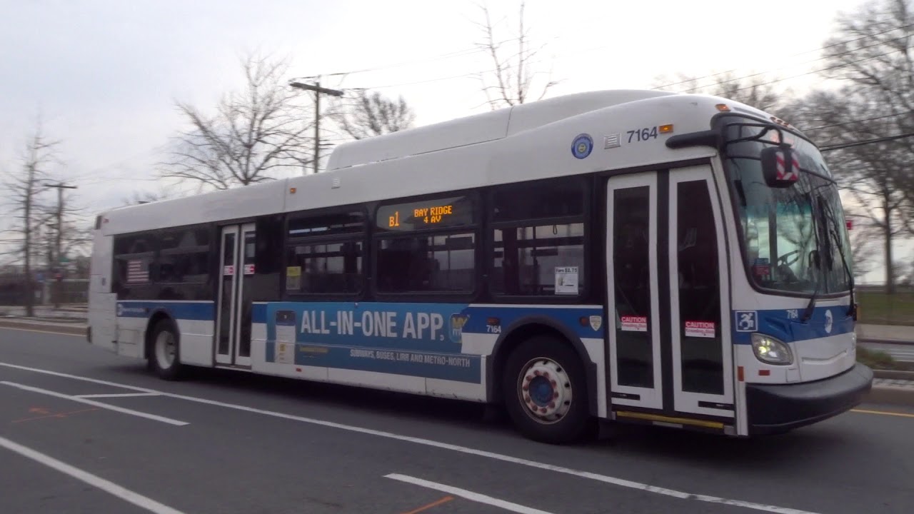NYC Bus Bay Ridge bound XD40 7164 B1 at Langham St/Oriental Blvd YouTube