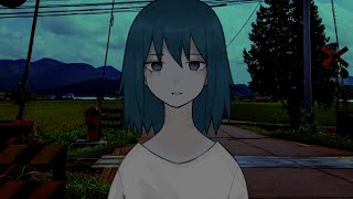 廃景を群青で塗り潰して