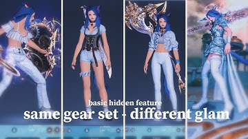 Same gear set but different glams (I was blind) | FFXIV