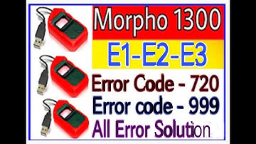 Morpho Error Code 999 | fingerprint Device register हो गया है | Error999 आ रहा है | Error 999 #2022