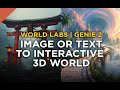 Image Or Text To Interactive 3D World - World Labs & Google Genie 2