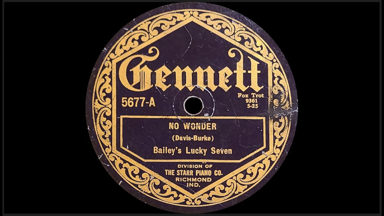 “No Wonder“ by Bailey's Lucky Seven 1925