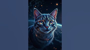Cosmic Cat with Galaxy Eyes | AI Generated Short