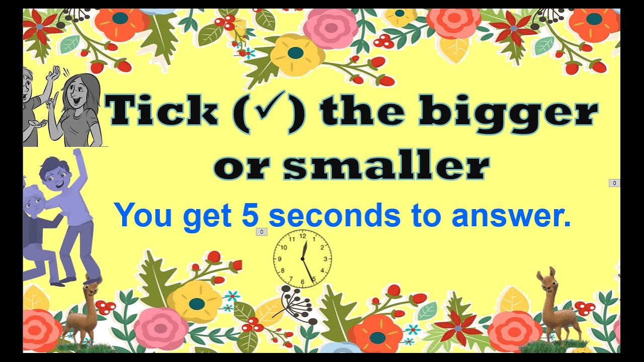 Tick Bigger and Smaller of the Two Objects for KG & Class 1 Guide