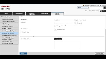 Sharp MX6070# IP address, Subnet mask and Default gateway /scan to emails/all the other settings