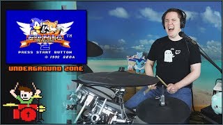 Sonic The Hedgehog 2 Game Gear - Underground Zone On Drums With Nostalgia OVERLOAD!
