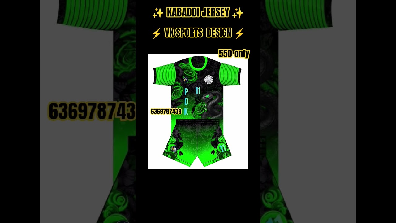 ✨ KABADDI JERSEY ✨ 