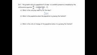 Introduction to the Logistic Differential Equation
