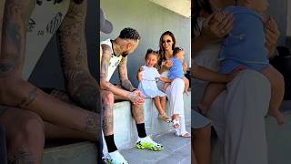 👨‍👧⚽ Neymar Jr. Training with Little Coach Mavie 🤍✨ #neymar #mavie #bruna #fatherdaughter #love