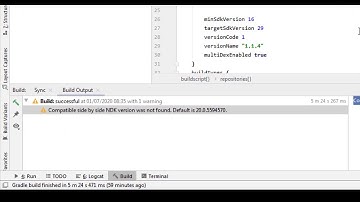 حل مشكل الغرادل للرسالة Compatible side by side NDK version was not found