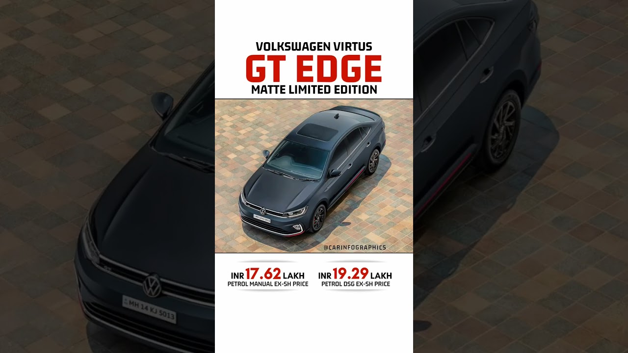 Volkswagen Virtus GT Edge Matte Edition Launched in India 🇮🇳