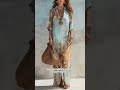 Gloeria: Baroque Style Floral Blue Chiffon Maxi Dress #fashion #ootdguide #style #beauty #ootd