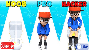 NOOB vs PRO vs HACKER - Rush Run#rushrun#gameplay #mrgames