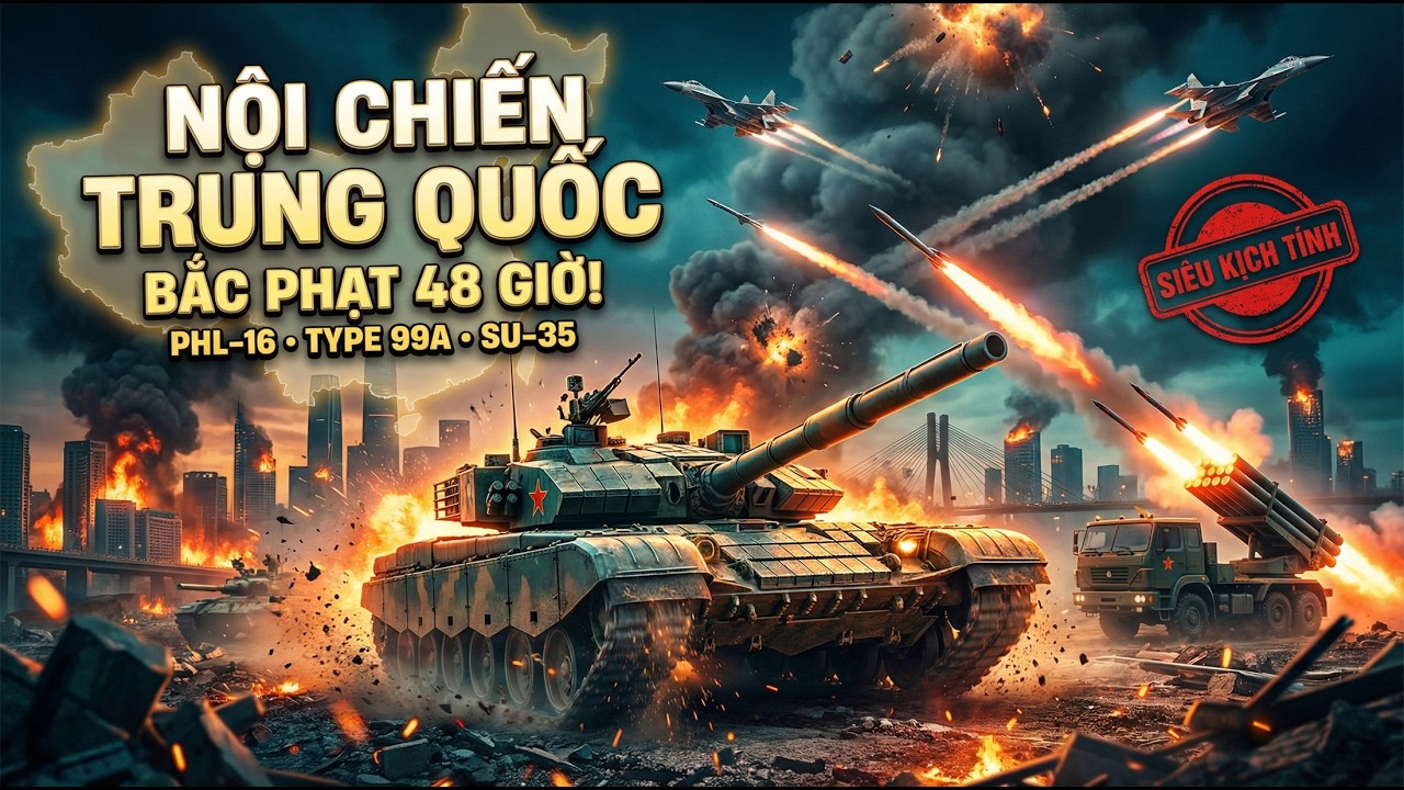 TRUNG QUỐC NỘI CHIẾN 48 GIỜ: Chiến Dịch “Bắc Phạt” Xé Toạc Đông Bắc | PHL-16, Type 99A, Su-35