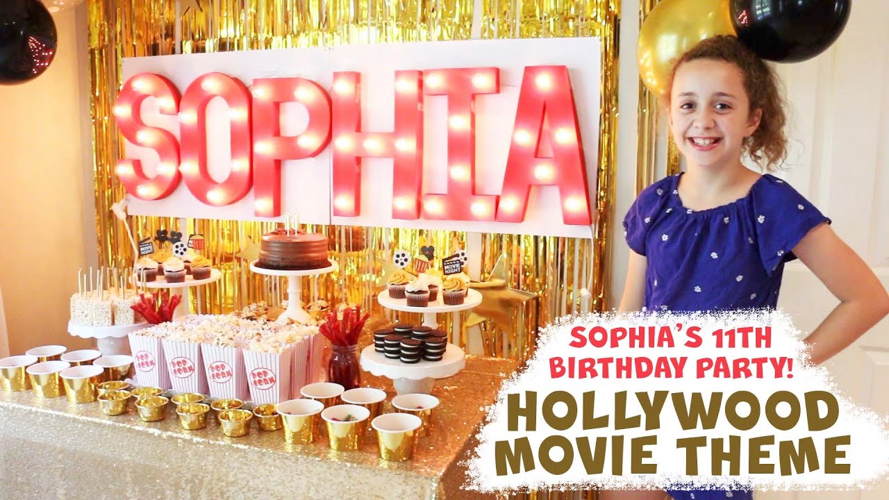Sophia's 11th Birthday Party - Hollywood Movie Theme - YouTube