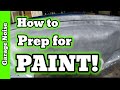 Preparing primer for paint on a car. diy auto body/ auto body