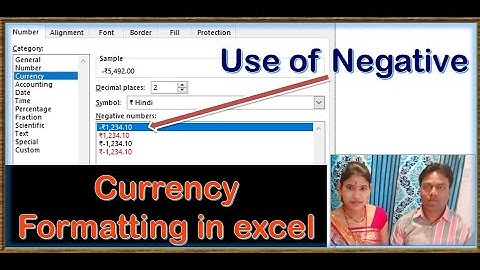 currency format in excel | how to display negative numbers in brackets in excel |EXCEL
