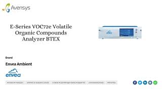 Volatile Organic Compounds Analyzer Btex Voc72 Avensys