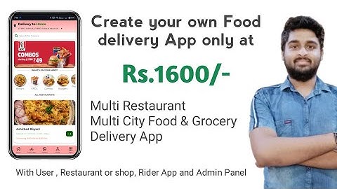 Create an app like zomato in 1 min just at Rs.1602 | Multi Vendor Food grocery Delivery App