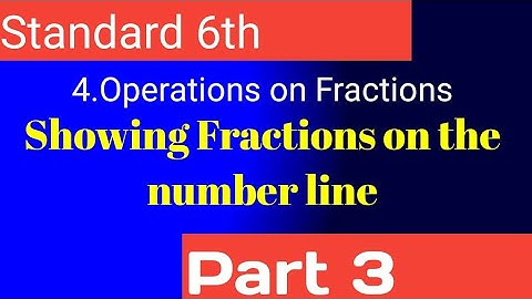 Showing Fractions on the Number line/chapter 4- Operations on Fractions/std 6th Math