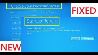 Choose your keyboard layout loop, startup repair loop, windows 11, windows 10, Best Solution