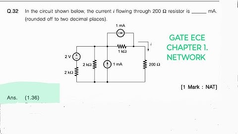 GATE ECE - Subject 1. Network - Problem 6 - Norton