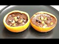 Moelleux au chocolat dans une orange