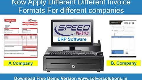 Speed Plus 9.0: Now Apply Different Invoice Formats for Different Companies www.solversolutions.in