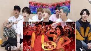 Koreans React to Teri Bhabhi - Coolie No.1| Varun Dhawan, Sara Ali | Javed - Mohsin Ft. Dev Neha