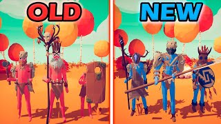 OLD TRIBAL TEAM vs NEW TRIBAL TEAM  Totally Accurate Battle Simulator | TABS