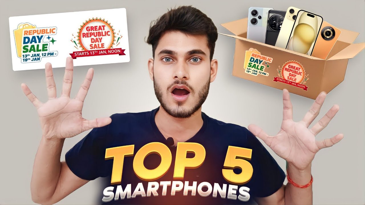 Top 5 Best Smartphones in 2024 ⚡ Amazon & Flipkart Republic Day Sale