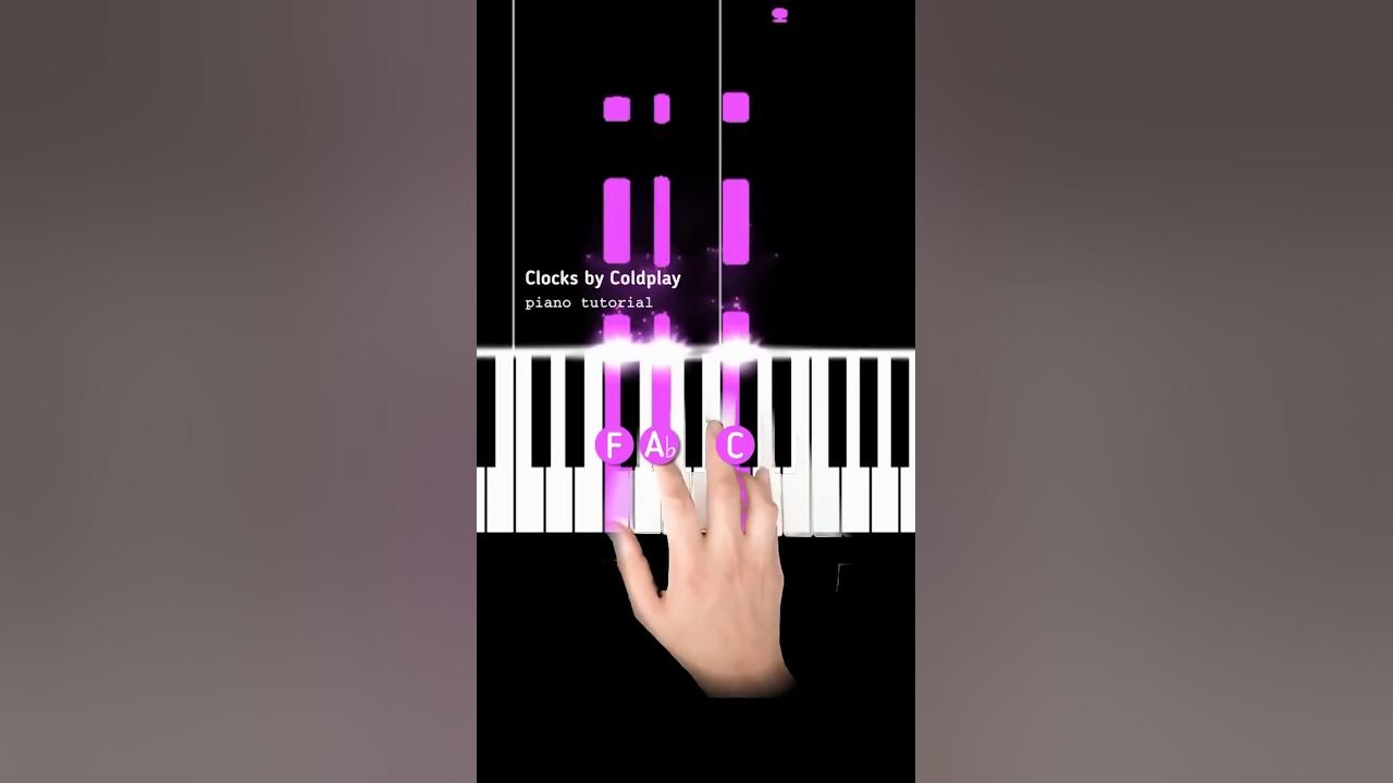 Clocks (Coldplay) - piano tutorial