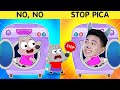 NO, NO! Stop Pica, Too Dangers   Safety Tips   Pica Family Funny Cartoon Parodies Parody Cartoon