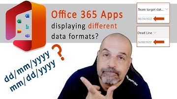 ALWAYS display the correct date format. 365 Regional settings and Date Formats.