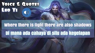 Luo Yi Voice and Quotes Mobile Legends dan Artinya