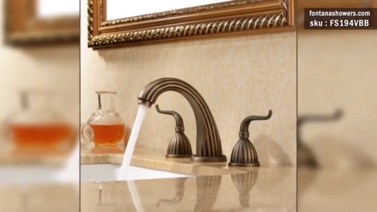 Guelma Antique Brass Bathroom Sink Faucet