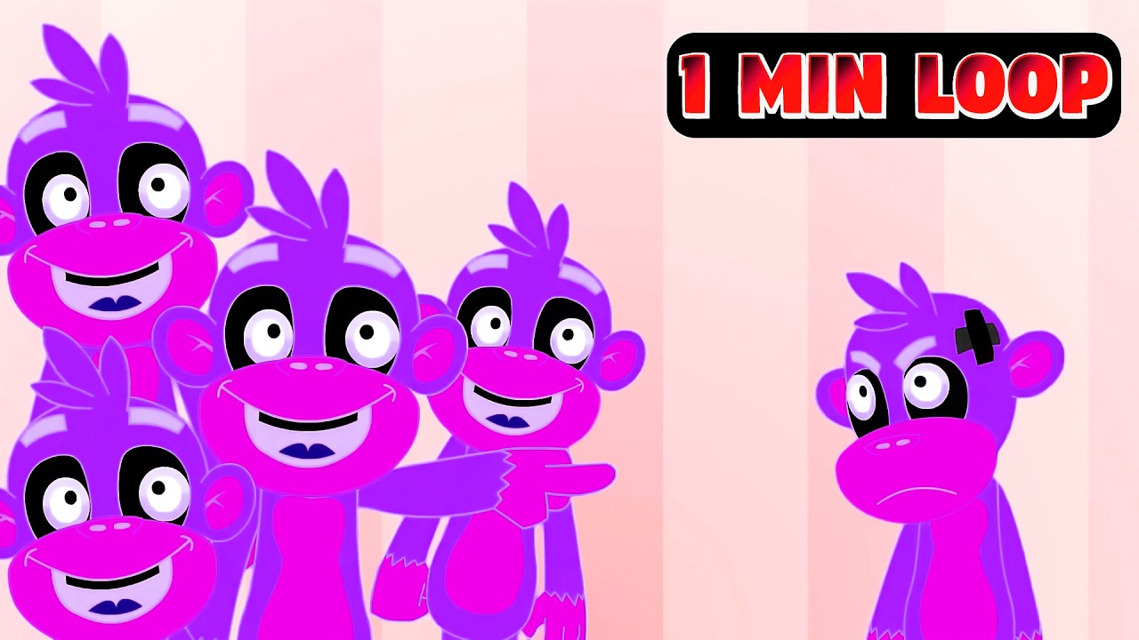 🎶 [2 MIN LOOP] Five Little Monkeys Remix 🐒 Fun Sound Variations & Versions Nursery Rhymes For Kids