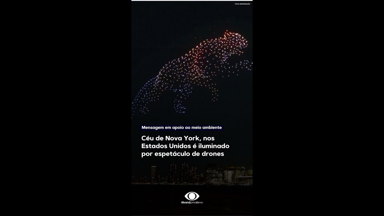 Céu de Nova York foi iluminado por um espetáculo de drones