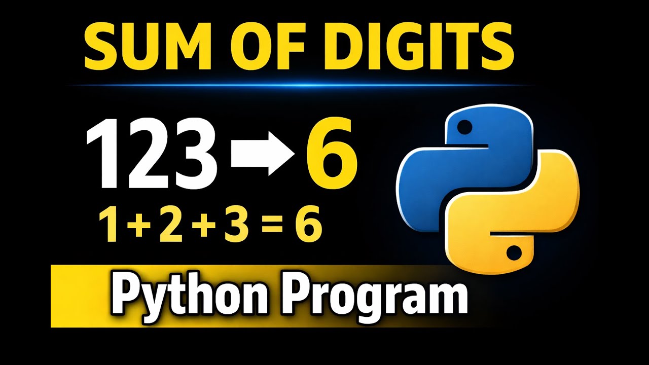 Sum of Digits in Python | Python Program for Beginners