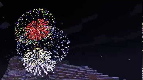 Minecraft Snapshot 1.5 Firework Display