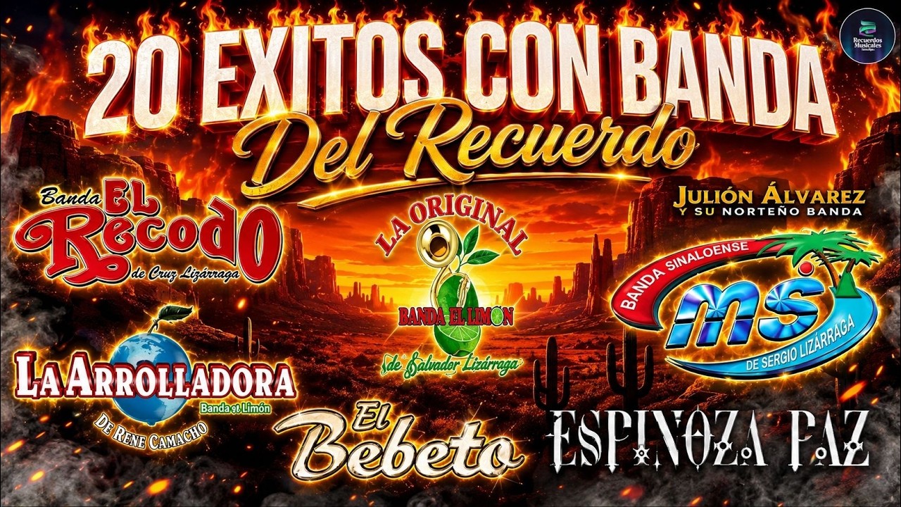 20 ÉXITOS CON BANDA DEL RECUERDO 🎺 Banda MS, El Recodo, La Arrolladora, Julión Álvarez Mix