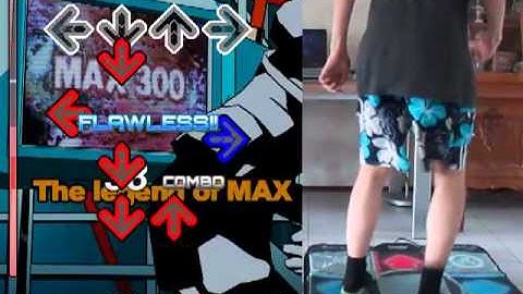 DDR/StepMania - ZZ - The legend of MAX [boss song] - Expert on foam mat