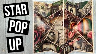 POP-UP Star EXPLOSION Junk Journal Page Greetings Card