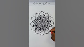 How to draw Mandala for Beginners | mandala art | stepbystep | doodle art #shorts #creativeart