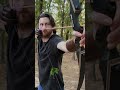 20 yards then 100 yards with a traditional bow! #archery #traditionalarchery