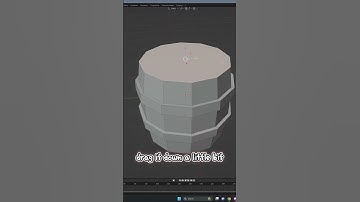 Blender trick: How to make LOW POLY barrel under 1 MINUTE