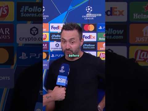Roberto De Zerbi didn’t agree with the refs call at the end of their #UCL loss against Real Madrid